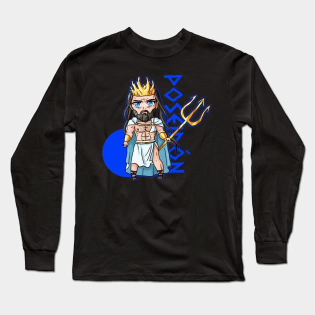 Poseidon chibi Long Sleeve T-Shirt by JonasEmanuel